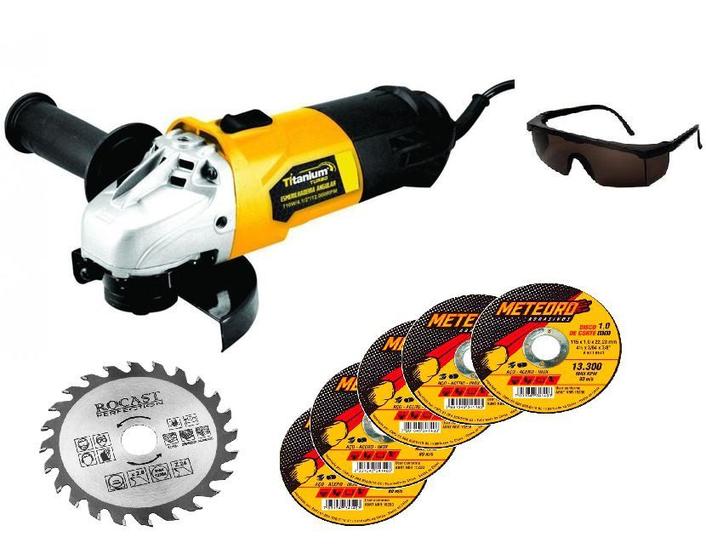 Imagem de Lixadeira Esmerilhadeira Turbo Angular 710w 110v + Kits