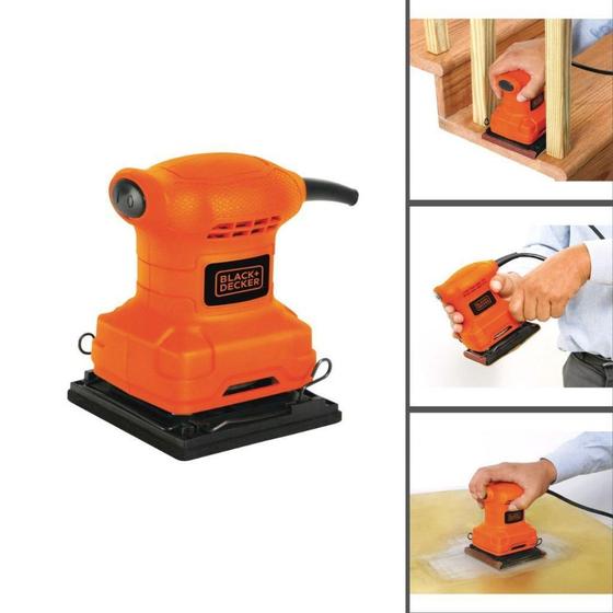 Lixadeira Orbital Folha Lixa Black Decker 200W Bs200 Laranja Menor preço em Lixadeira Orbital Folha Lixa Black Decker 200W Bs200 Laranja