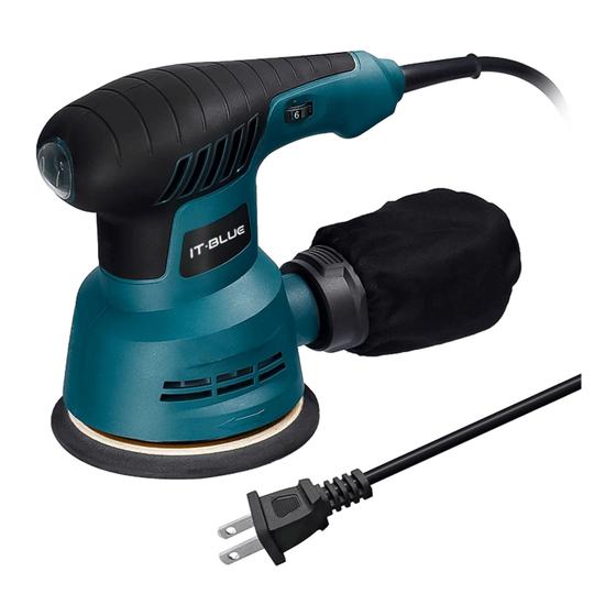Imagem de Lixadeira orbital ITBlue 110v azul acompanha 5 lixas