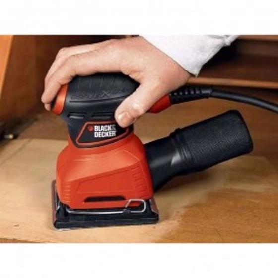 BLACK DECKER 220W 1/4 vel schuurmachine met handpalmschakelaar KA450-QS vlakschuurmachine Oranje/zwart