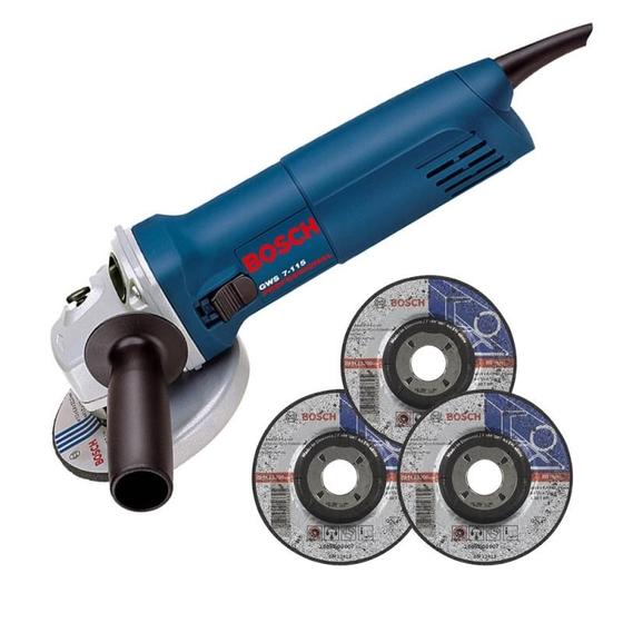 Imagem de Lixadeira Original Angular Bosch 670w 4.1/2 220v Kit