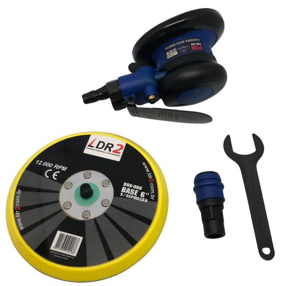 Imagem de Lixadeira Pneumática 6 Pol Sem Aspiração Tipo Hockit Pro406 Ldr Pdr