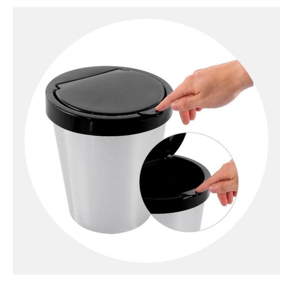Imagem de Lixeira 10 Litros com Click Redonda - Arqplast