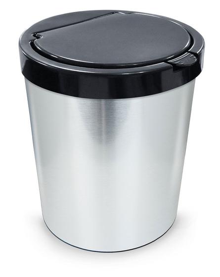 Imagem de Lixeira 10 Litros com Tampa Click Label Inox Arqplast