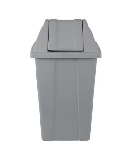 Lixeira 100L Quadrada Cinza com tampa basculante Q100C JSN Menor preço em Lixeira 100L Quadrada Cinza com tampa basculante Q100C JSN