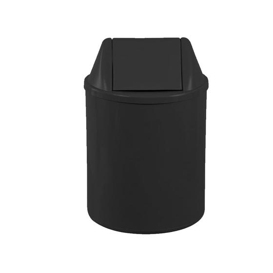 Lixeira 12L redondo Preto com tampa basculante JSN EB9P Menor preço em Lixeira 12L redondo Preto com tampa basculante JSN EB9P