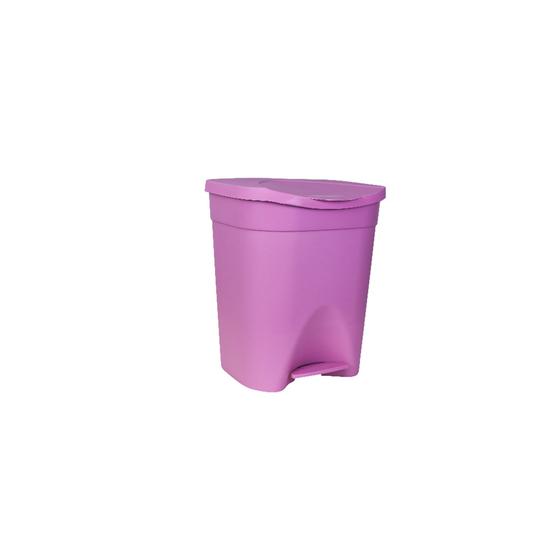 Imagem de Lixeira 15 Litros Plastico Multiuso Cozinha Branco Rosa Azul Cinza