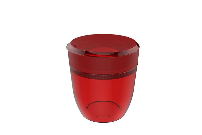 Imagem de Lixeira 2,5L Smart S - Poliestireno - Vermelho Transparente - Crippa - 403075-006