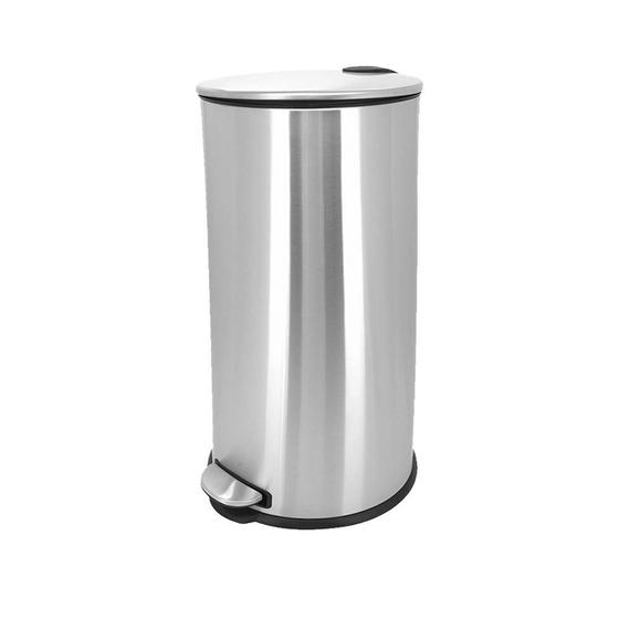 Imagem de Lixeira 30 Litros Aço Inox Com Pedal Cesto Removível Mimo