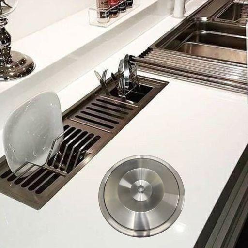 Lixeira 5L C/ Calha Gourmet Canal Organizador Escorredor Inox Menor preço em Lixeira 5L C/ Calha Gourmet Canal Organizador Escorredor Inox
