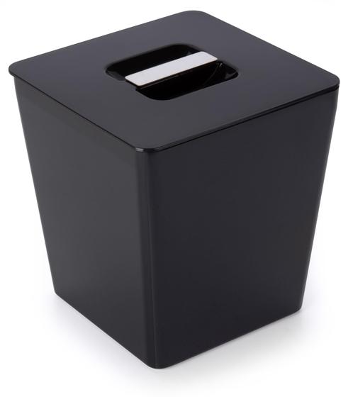 Imagem de Lixeira 5l quadrada preta neo - forma utilidades