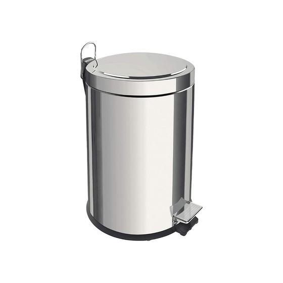 Lixeira aço inox 5l tramontina alto brilho com pedal sistema stay-open ...