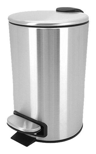 Imagem de Lixeira aço inox com pedal 12l cesto removível mimo style