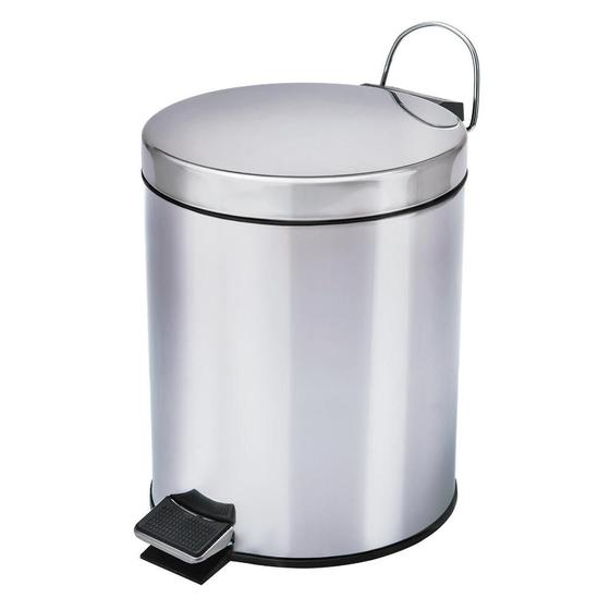 Lixeira aço inox de 5 litros com cesto removível Healer Imagem de Lixeira aço inox de 5 litros com cesto removível Healer