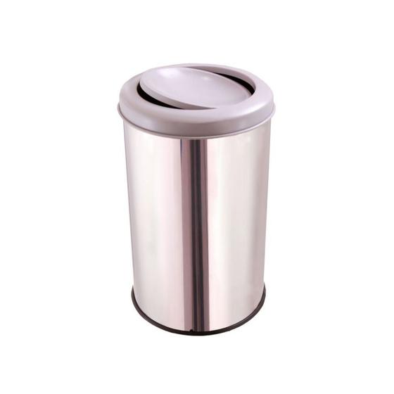 Imagem de Lixeira Aço Inox Para Cozinha Reciclável 20 Litros Tampa