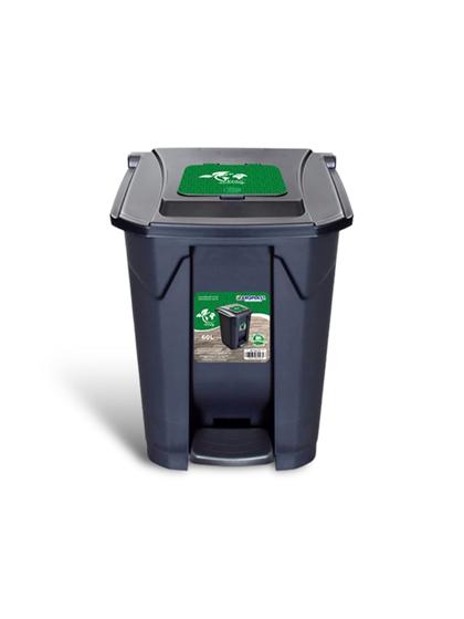 Imagem de Lixeira Arqplast 60L com Roda e Pedal: Mais Praticidade e Higiene para sua Casa ou Escritório, com Tampa Click e Design Moderno