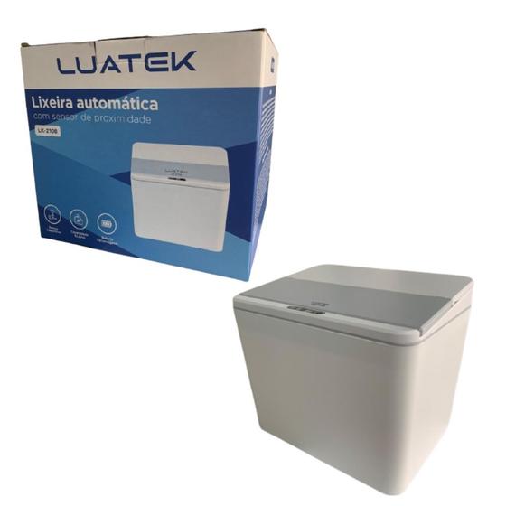 Imagem de Lixeira Automática 8 Litros LK-2108 Com Lanterna Led