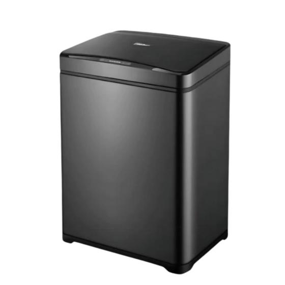 Lixeira Automática com Sensor Inteligente 50 Litros Premium Retangular Preto Cozinha Quarto Banheiro Escritório