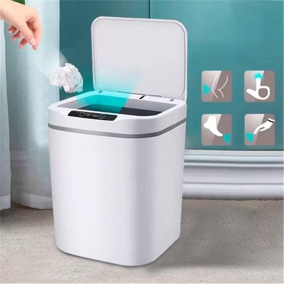 Imagem de Lixeira Automática Inteligente 16L com Sensor para Cozinha