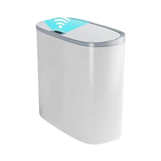 Imagem de Lixeira Automática Sem Toque com Sensor de Movimento - Lixeira Fina e à Prova d'Água para Cozinha