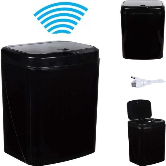 Lixeira Automática Sensor Cozinha Banheiro Sala 16 Litros Menor preço em Lixeira Automática Sensor Cozinha Banheiro Sala 16 Litros