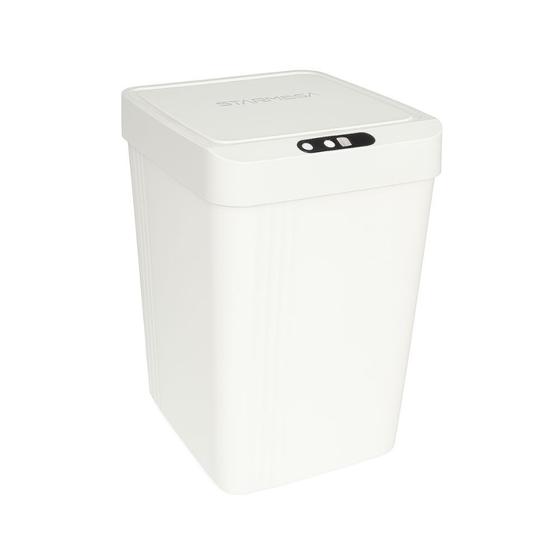 Imagem de Lixeira Automática Sensor de Aproximação 14L Branco ST-384