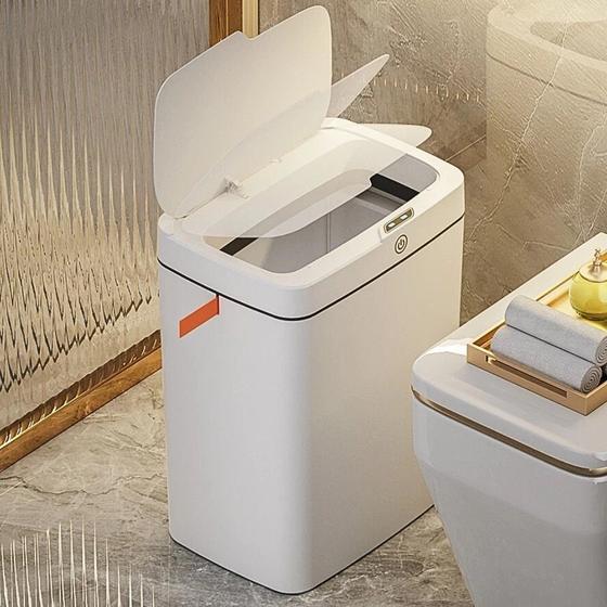 Lixeira Automática Sensor Recarga Cesto Lixo Cozinha Banheiro Reciclagem