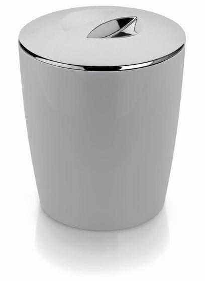 Imagem de Lixeira  banheiro lavabo CROMO vitra 5L Branco OU LX550BCF