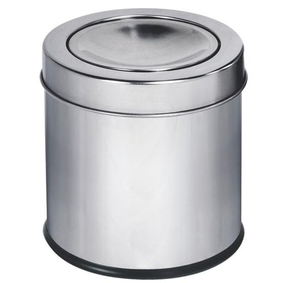 Imagem de Lixeira basculante 3 litros cromado - cleanhome