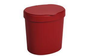Imagem de Lixeira Basic c/ tampa 2,5L Vermelha - Coza