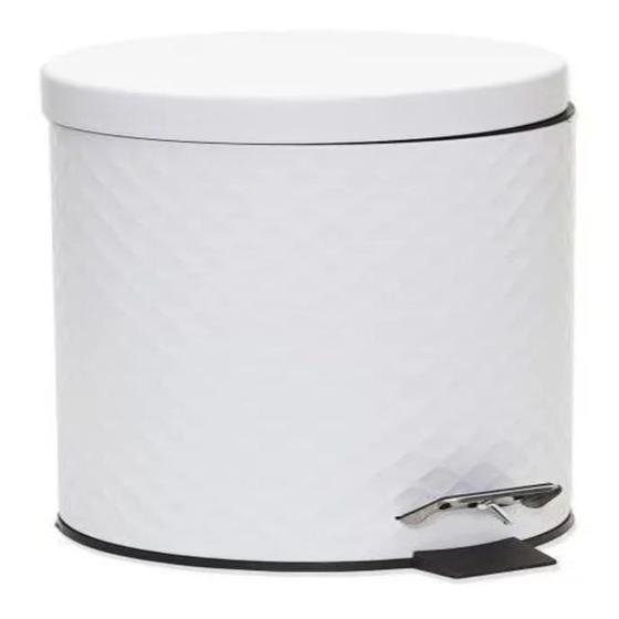 Lixeira branca com pedal e cesto removivel com alca 6 litos retro luxo Menor preço em Lixeira branca com pedal e cesto removivel com alca 6 litos retro luxo