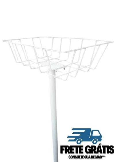 Imagem de Lixeira calçada resistente com base Desmontável e com pintura anticorrosiva