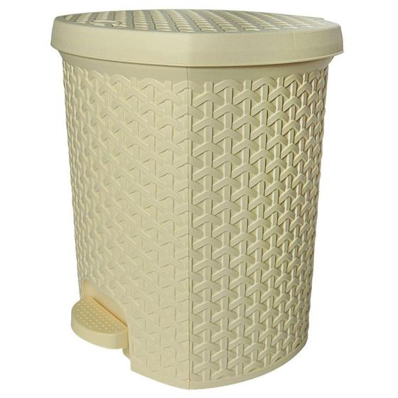 Imagem de Lixeira Cesto Com Tampa Quarto Banheiro 6 Litros C/ Pedal - DSA