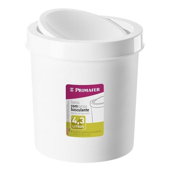 Imagem de Lixeira Cesto De Lixo Com Tampa Basculante 4,3l Cores