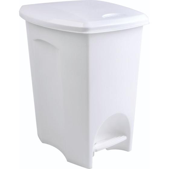 Imagem de Lixeira Cesto de Lixo Multiuso Com Pedal 50 Litros Reciclagem Branca - Plasutil