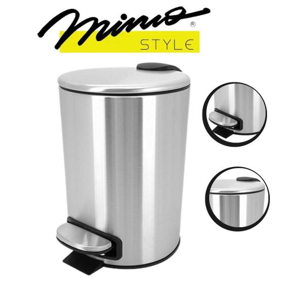 Imagem de Lixeira Cesto Lixo Aço Inox com Pedal 5 Litros Mimo Style