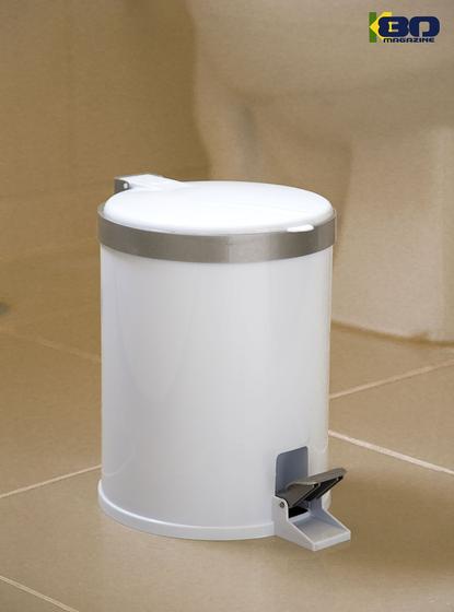 Imagem de Lixeira Cesto Lixo Banheiro 5 Litros Cozinha Escritorio Branca