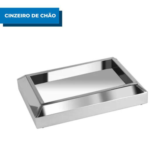 Lixeira Cinzeiro de Chão Aço Inox de Descarte Resíduos Sujidades Menor preço em Lixeira Cinzeiro de Chão Aço Inox de Descarte Resíduos Sujidades