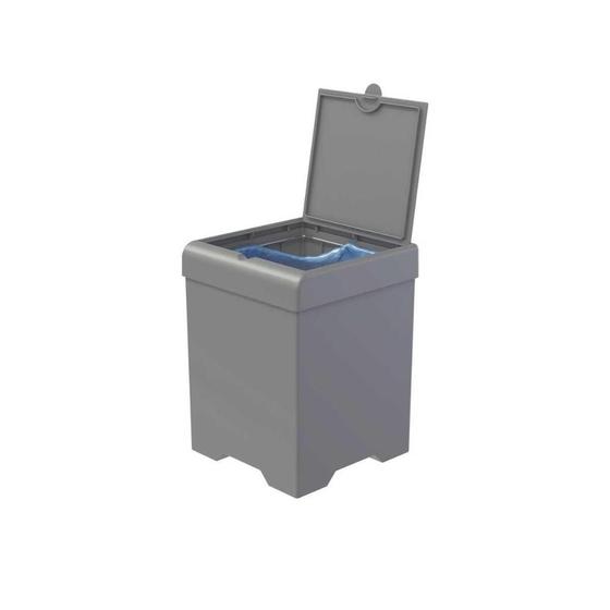 Imagem de Lixeira Com Anel P/ Saco De Lixo Stolf 5.4L Ref.1512-C Cinza