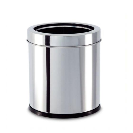 Imagem de Lixeira com Aro 15,5x17cm Brinox 3033/201 em Aço Inox  3,2 Litros