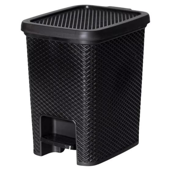 Imagem de Lixeira Com Pedal 6 Litros Preta Linea Paramount