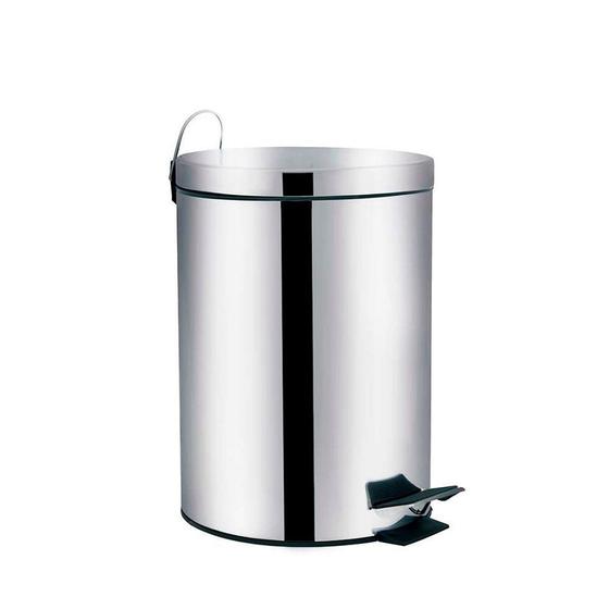 Imagem de Lixeira com pedal ágata mor inox 5 litros