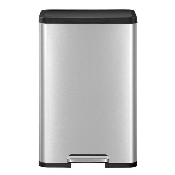 Imagem de Lixeira com Pedal de Aço Inox EcoRise 25+25L