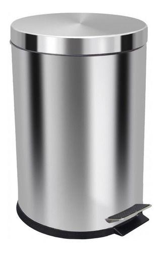 Imagem de Lixeira Com Pedal Em Aço Inox 12 L Cesto Interno Removível