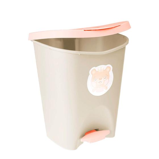 Imagem de Lixeira com Pedal Infantil Urso Baby 7,5 Litros de Plastico