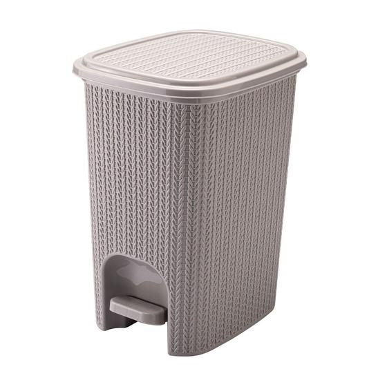 Imagem de Lixeira com Pedal Trama 12 Litros Cinza Plasutil