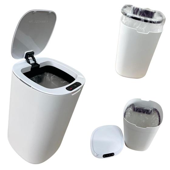 Imagem de Lixeira Com Sensor Automática Cozinha Banheiro 10L