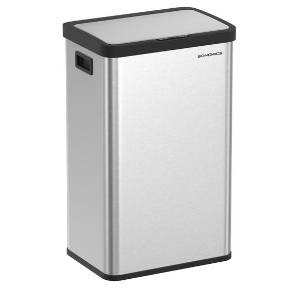 Imagem de Lixeira com Sensor de Movimento SONGMICS - 68L com Tampa Stay-Open - Prata