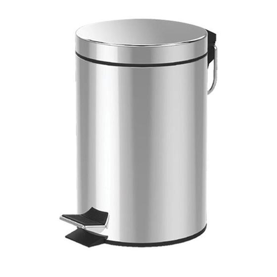 Lixeira De Aço Inox Redonda Com Pedal 12 Litros - Art House - Lixeira e ...