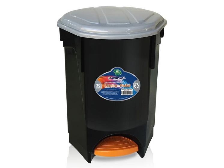 Lixeira De Chão Com Pedal 30 Litros Multiuso Preta Arqplast Menor preço em Lixeira De Chão Com Pedal 30 Litros Multiuso Preta Arqplast